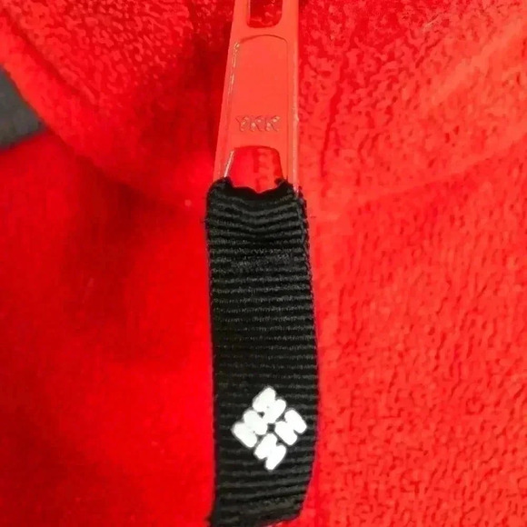 Columbia Red & Grey Fleece Jacket  Size Small - Picture 7 of 15